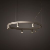 Pendelleuchte Beige GU10 Ø80 cm Modern dekorativ rund