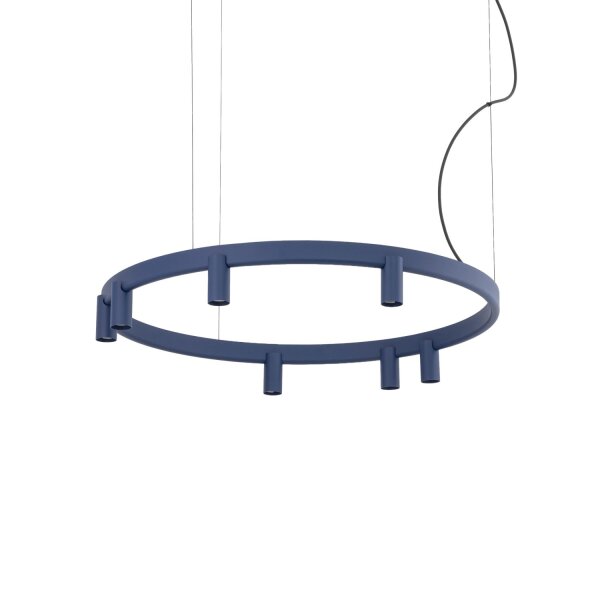 Pendelleuchte Marineblau Alu GU10 Ø80 cm Modern rund