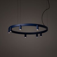 Pendelleuchte Marineblau Alu GU10 Ø80 cm Modern rund