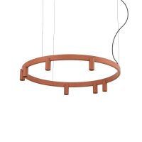 Pendelleuchte Terrakotta Alu GU10 &Oslash;80 cm Modern rund
