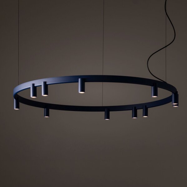 Pendelleuchte Marineblau Aluminium GU10 Ø116 cm rund
