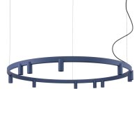 Pendelleuchte Marineblau Aluminium GU10 &Oslash;116 cm rund