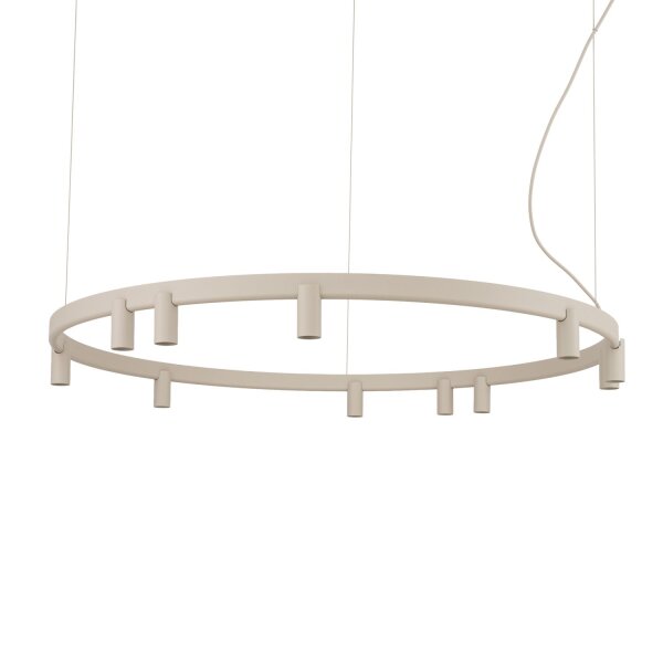 Pendelleuchte Beige Aluminium GU10 rund Ø116 cm Modern