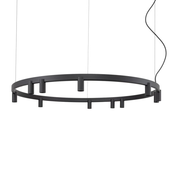 Pendelleuchte Schwarz Aluminium GU10 Ø116 cm rund