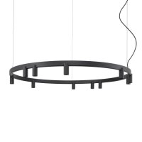 Pendelleuchte Schwarz Aluminium GU10 &Oslash;116 cm rund