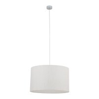 Pendelleuchte blendarm Creme Stoffschirm E27 &Oslash;50 cm
