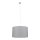 Pendelleuchte blendarm Grau Stoffschirm E27 Ø50 cm rund