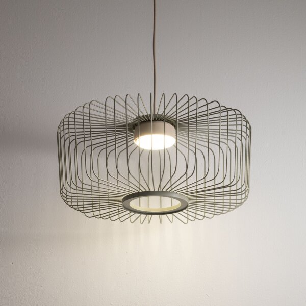 Pendelleuchte Downlight Salbei Stahl GX53 Ø38 cm rund