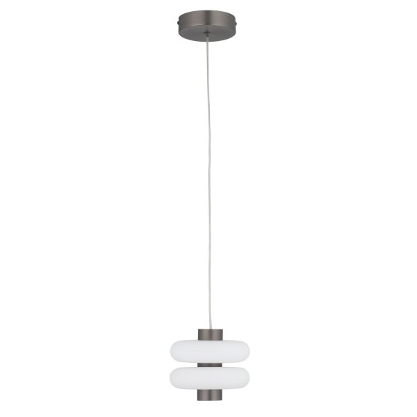 LED Pendelleuchte Graphit Glas Edelstahl 3000K Ø16 cm