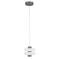 LED Pendelleuchte Graphit Glas Edelstahl 3000K Ø16 cm