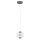 LED Pendelleuchte Graphit Glas Edelstahl 3000K Ø16 cm