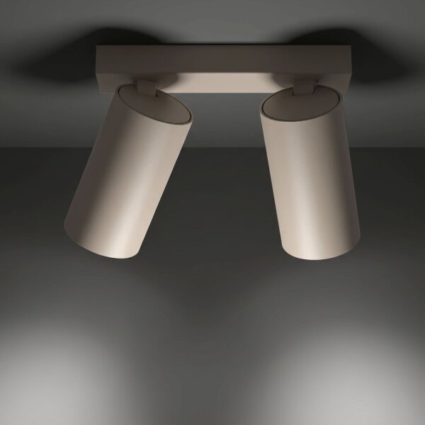 Deckenleuchte schwenkbar Beige Stahl GU10 31 cm Modern