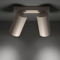 Deckenleuchte schwenkbar Beige Stahl GU10 31 cm Modern