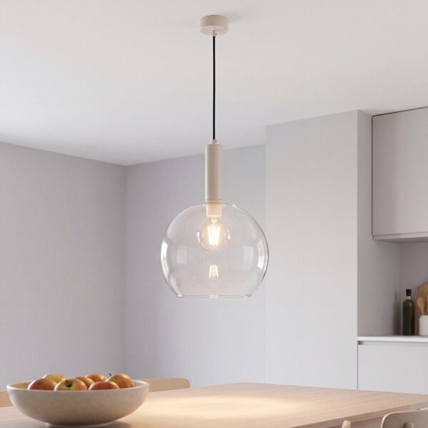 Hängeleuchte Glas Ø30cm Kugel Retro Esstisch Küche