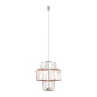 Pendelleuchte Beige Stahl Draht GU10 L:49 cm Modern