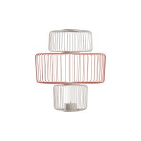 Pendelleuchte Beige Stahl Draht GU10 L:49 cm Modern