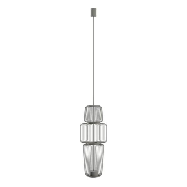 Pendelleuchte Downlight Grau Draht Stahl GU10 Ø25,5 cm