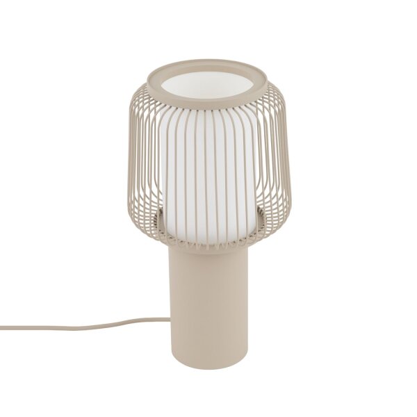 Tischleuchte blendarm Beige E27 H:33,5 cm klein Modern