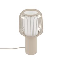 Tischleuchte blendarm Beige E27 H:33,5 cm klein Modern