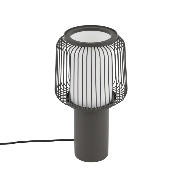 Tischleuchte blendarm Grau E27 klein H:33,5 cm Modern