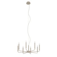 Kronleuchter Beige Stahl E14 L:73 cm 8-flammig Modern