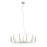 Kronleuchter Beige Stahl E14 L:103 cm 12-flammig Modern