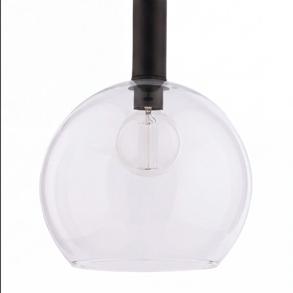 Hängelampe LYSITOS Glas Ø30cm Kugel Retro Küche