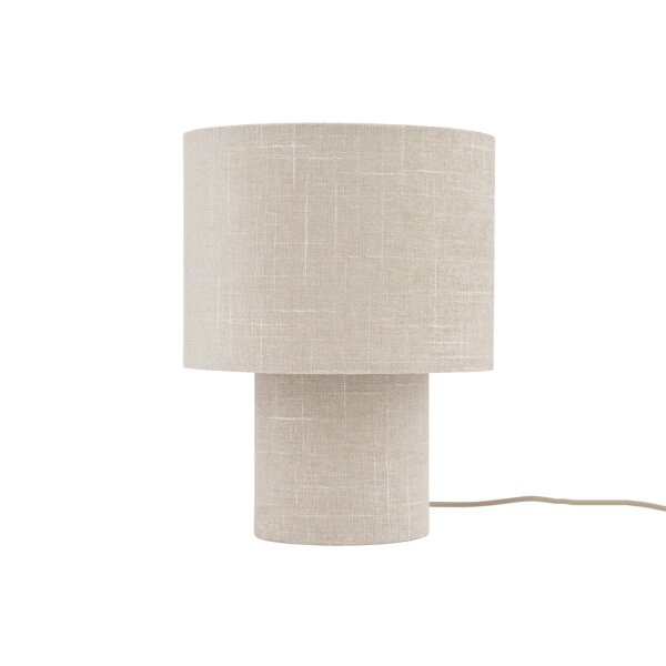 Tischleuchte blendarm Creme Stoff Schirm E27 H:35 cm