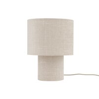Tischleuchte blendarm Creme Stoff Schirm E27 H:35 cm