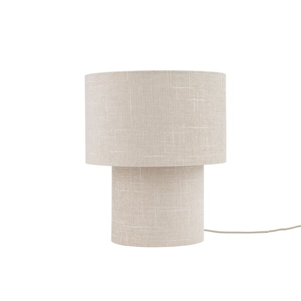 Tischleuchte blendarm Creme Stoff E27 H:42 cm Modern