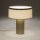 Tischleuchte Gold Creme Stoff Stahl E27 H:40 cm Modern