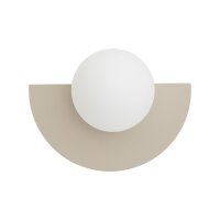 Wandleuchte blendarm Beige Glas G9 B:18,5 cm Modern
