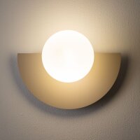 Wandleuchte blendarm Beige Glas G9 B:18,5 cm Modern