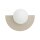 Wandleuchte blendarm Beige Glas G9 B:18,5 cm Modern
