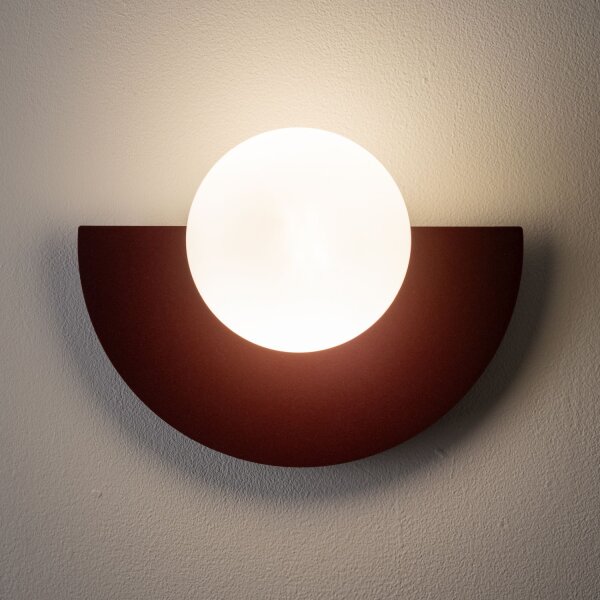 Wandleuchte Glas Kugel G9 H:25 cm blendarm Modern klar