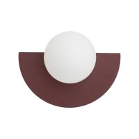 Wandleuchte Glas Kugel G9 H:25 cm blendarm Modern klar