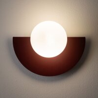 Wandleuchte Glas Kugel G9 H:25 cm blendarm Modern klar
