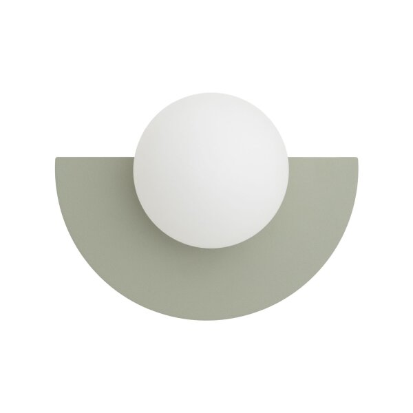 Wandleuchte Salbei Glas Kugel G9 T:14,2 cm blendarm