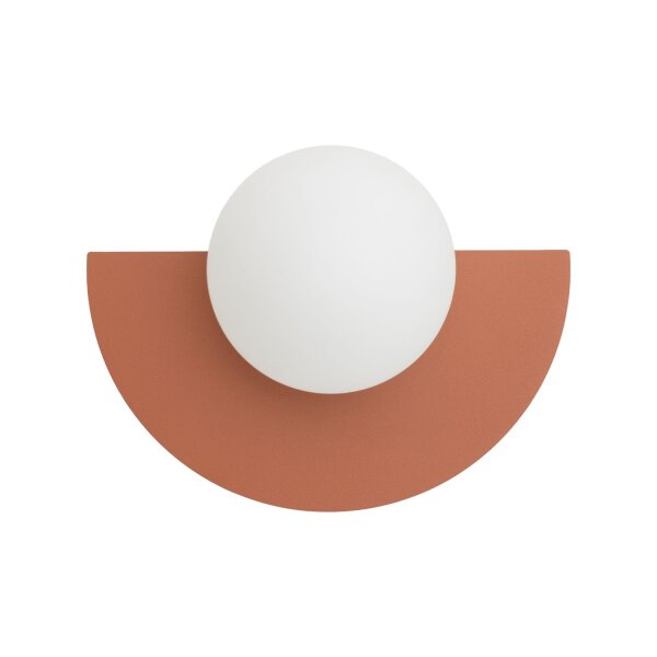 Wandleuchte blendarm Terrakotta Glas G9 H:25 cm Modern