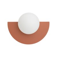 Wandleuchte blendarm Terrakotta Glas G9 H:25 cm Modern