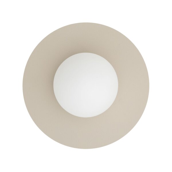 Wandleuchte blendarm Beige Glas Kugel G9 B:25 cm Modern