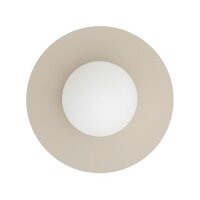 Wandleuchte blendarm Beige Glas Kugel G9 B:25 cm Modern