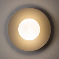 Wandleuchte blendarm Beige Glas Kugel G9 B:25 cm Modern