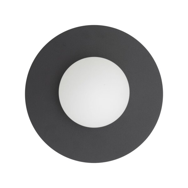 Wandleuchte Schwarz Glas Kugel T:14,2 cm G9 blendarm