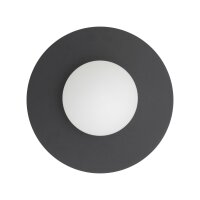 Wandleuchte Schwarz Glas Kugel T:14,2 cm G9 blendarm