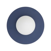 Wandleuchte blendarm Marineblau Glas G9 B:25 cm Modern