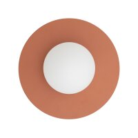 Wandleuchte blendarm Terrakotta Glas Kugel G9 Ø25 cm