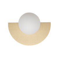 Wandleuchte blendarm Gold Glas G9 T:14,2 cm Modern