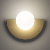 Wandleuchte blendarm Gold Glas G9 T:14,2 cm Modern