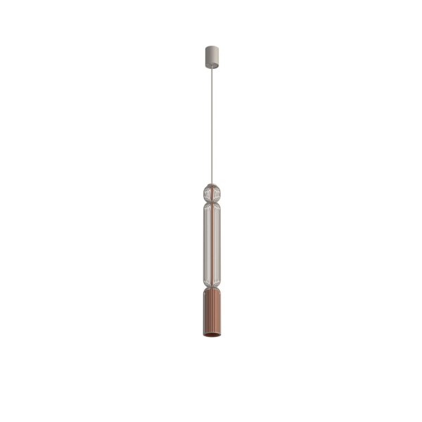 Pendelleuchte Beige Terrakotta Stahl GU10 Ø6,5 cm rund